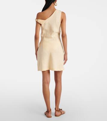Asymmetric linen minidress  | Faithfull