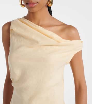 Asymmetric linen minidress  | Faithfull