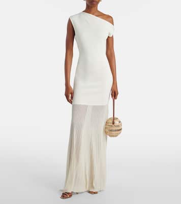 One-Shoulder-Maxikleid Indigo | SIR