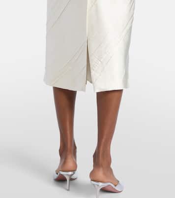 Ruta pleated satin pencil skirt | Sportmax