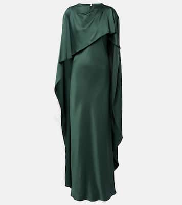 Izel caped satin gown | Simkhai