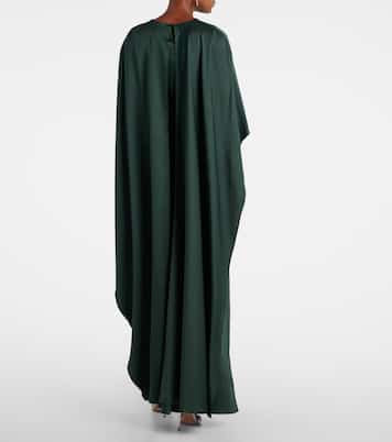 Izel caped satin gown | Simkhai