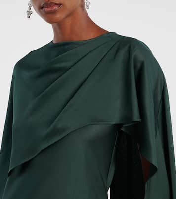 Izel caped satin gown | Simkhai