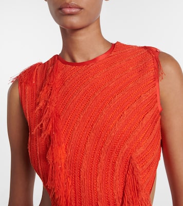 Fringed open-back maxi dress | Xu Zhi