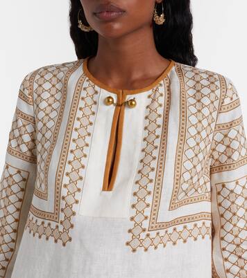 Printed linen tunic | Zimmermann