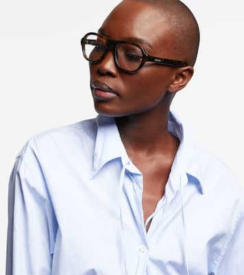 Logo aviator glasses | Prada