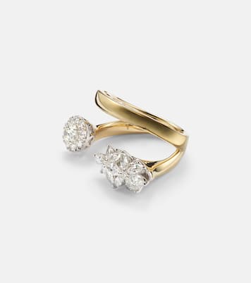 Bague Golden Strada en or jaune et blanc 18 ct et diamants  | Yeprem