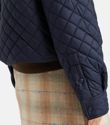 Corduroy-trimmed quilted blouson jacket | Loewe