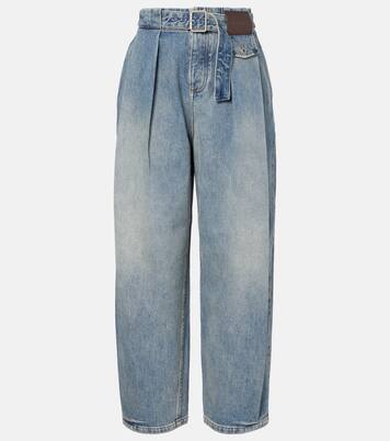 Pleated wide-leg jeans | Loewe