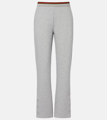 Web Stripe cotton-blend jersey sweatpants | Gucci