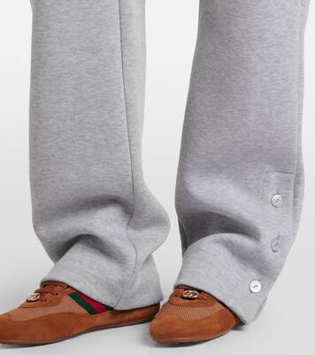 Web Stripe cotton-blend jersey sweatpants | Gucci