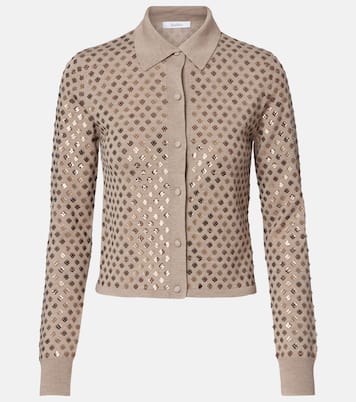 Ragno sequined virgin wool cardigan | Max Mara