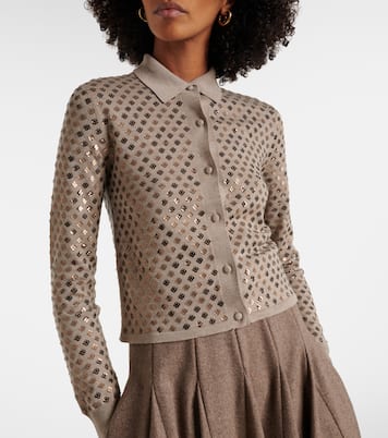 Ragno sequined virgin wool cardigan | Max Mara
