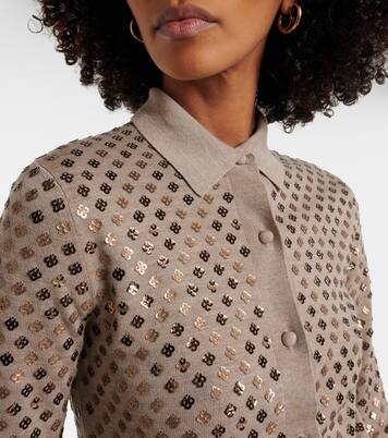 Ragno sequined virgin wool cardigan | Max Mara