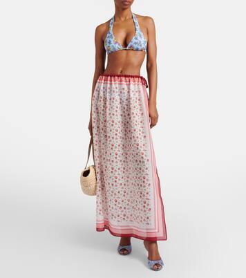 Floral cotton beach cover-up | Dolce&Gabbana