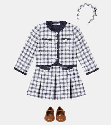 Checked bouclé jacket | Self-Portrait Kids