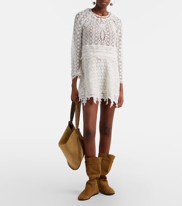Hizene cotton guipure lace minidress | Isabel Marant