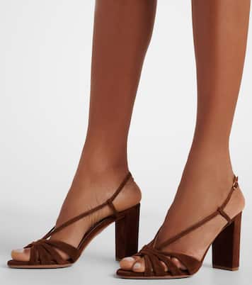 Sandalen Aimée 85 aus Veloursleder | Aquazzura