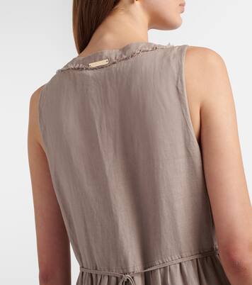 Zakynthos tiered linen midi dress | Heidi Klein