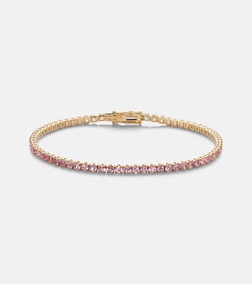 Mini 18kt gold (750/1000) tennis bracelet with sapphires | Shay Jewelry