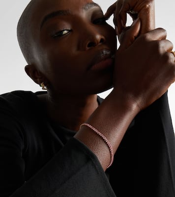 Mini 18kt gold (750/1000) tennis bracelet with sapphires | Shay Jewelry