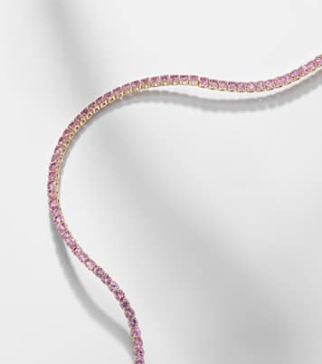 Mini 18kt gold (750/1000) tennis bracelet with sapphires | Shay Jewelry