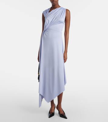 Asymmetric draped midi dress | Victoria Beckham