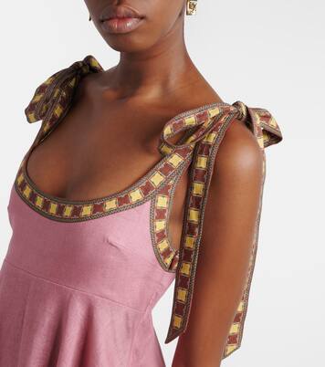 Midikleid Zuri Ballet aus Leinen | Alémais