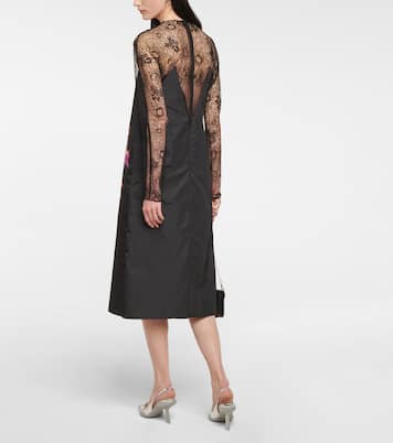 Vestido midi de encaje estampado | Prada