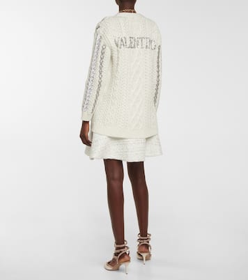 Sequin-embellished wool-blend cardigan | Valentino