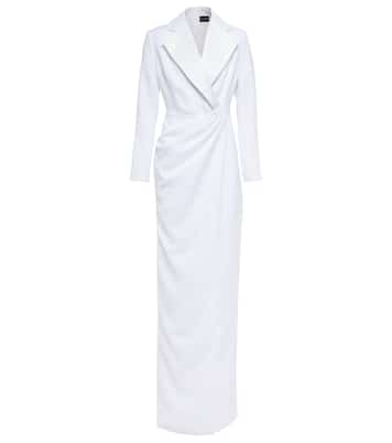Robe aus Crêpe und Satin | Rasario