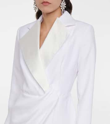Robe aus Crêpe und Satin | Rasario