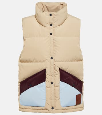 Colorblocked down vest | Tory Sport