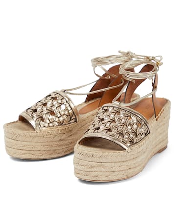 Leather platform espadrilles | Tory Burch