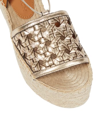 Leather platform espadrilles | Tory Burch