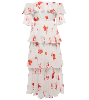 Bedrucktes Kleid aus Chiffon | Self-Portrait