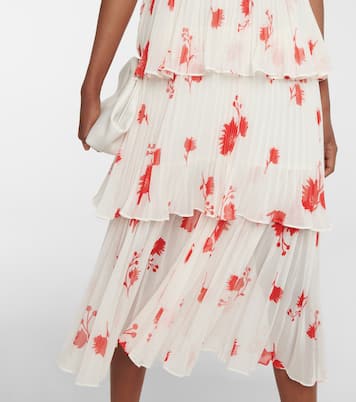 Bedrucktes Kleid aus Chiffon | Self-Portrait