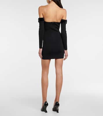 Josee faux fur-trimmed minidress | Staud
