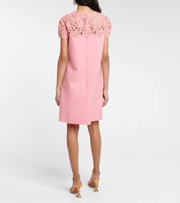 Vestido corto con encaje | Oscar de la Renta