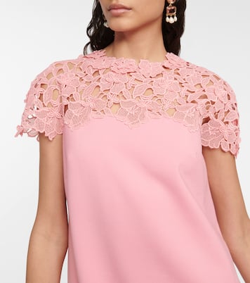 Vestido corto con encaje | Oscar de la Renta