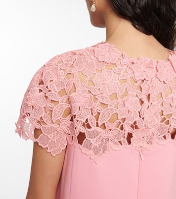 Vestido corto con encaje | Oscar de la Renta