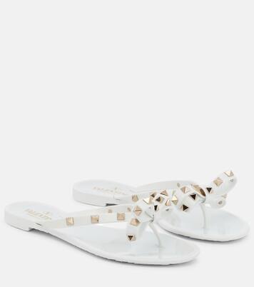 Rockstud PVC thong sandals | Valentino Garavani