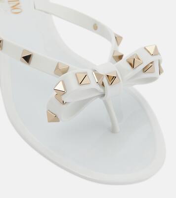 Rockstud PVC thong sandals | Valentino Garavani