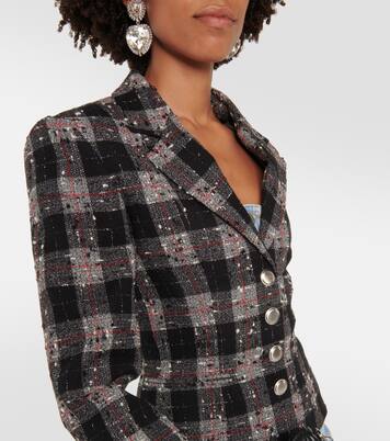Blazer droit en tweed | Alessandra Rich