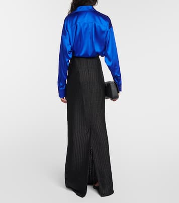 Mid-rise cotton-blend maxi skirt | Tom Ford