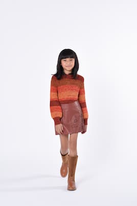 Jersey de algodón y lana a rayas | Chloé Kids