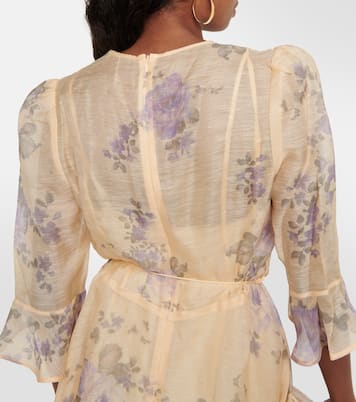 Abito midi Lyrical in lino e seta | Zimmermann