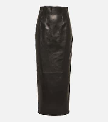 Jupe crayon Loxley en cuir | Khaite