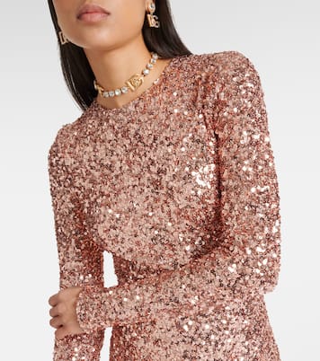 Vestido midi con lentejuelas | Dolce&Gabbana