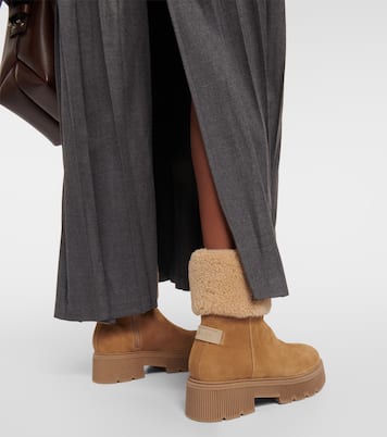 Ankle Boots Turin aus Veloursleder mit Shearling | Bogner